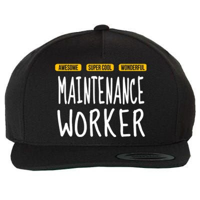 Maintenance Worker Wool Snapback Cap