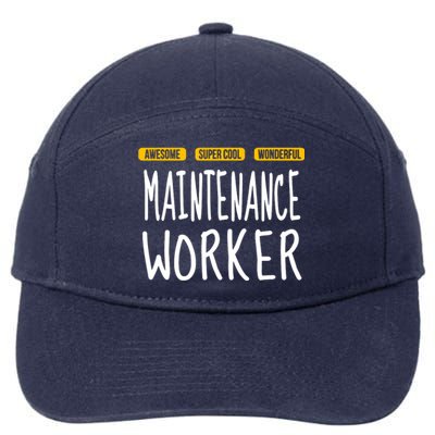 Maintenance Worker 7-Panel Snapback Hat