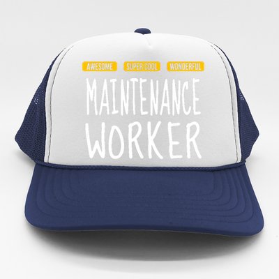 Maintenance Worker Trucker Hat