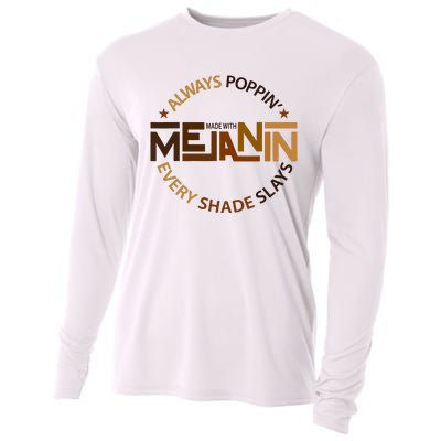 Made With Melanin Always Poppin Every Shade Slays Human Rights Cooling Performance Long Sleeve Crew