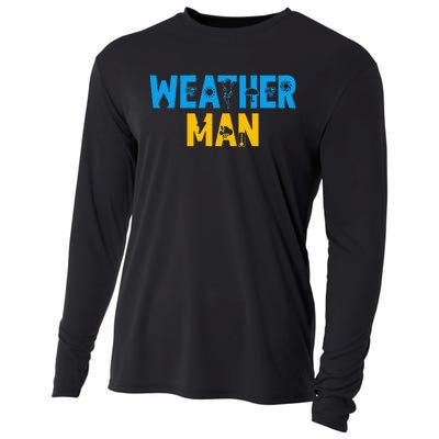 Meteorology Weather Man Meteorologist Storm Forecaster Cooling Performance Long Sleeve Crew