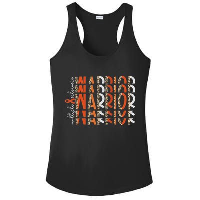 Ms Warrior Multiple Sclerosis Awareness Orange Ribbon Ladies PosiCharge Competitor Racerback Tank