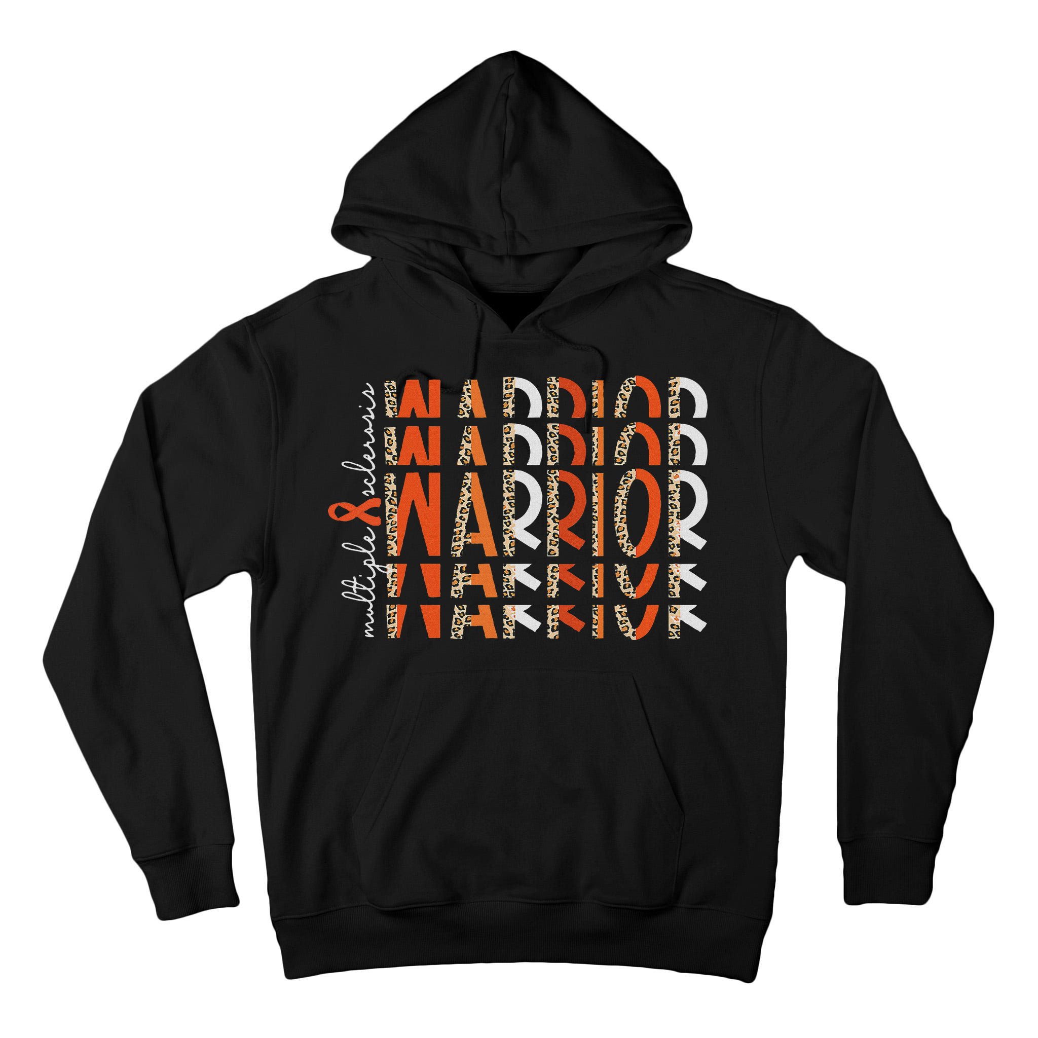 Ms Warrior Multiple Sclerosis Awareness Orange Ribbon Tall Hoodie