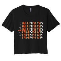 Ms Warrior Multiple Sclerosis Awareness Orange Ribbon Women's Crop Top Tee