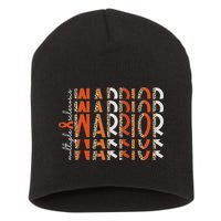 Ms Warrior Multiple Sclerosis Awareness Orange Ribbon Short Acrylic Beanie