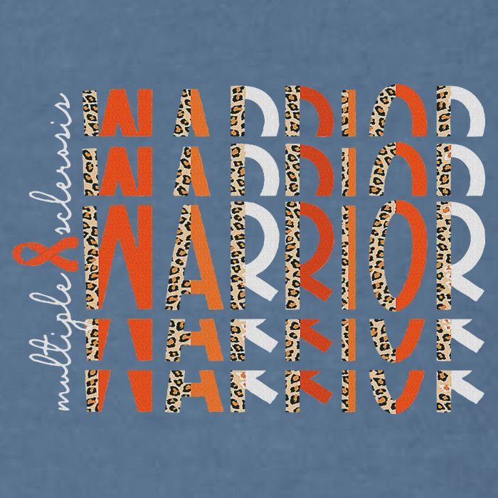 Ms Warrior Multiple Sclerosis Awareness Orange Ribbon Garment-Dyed Sweatshirt
