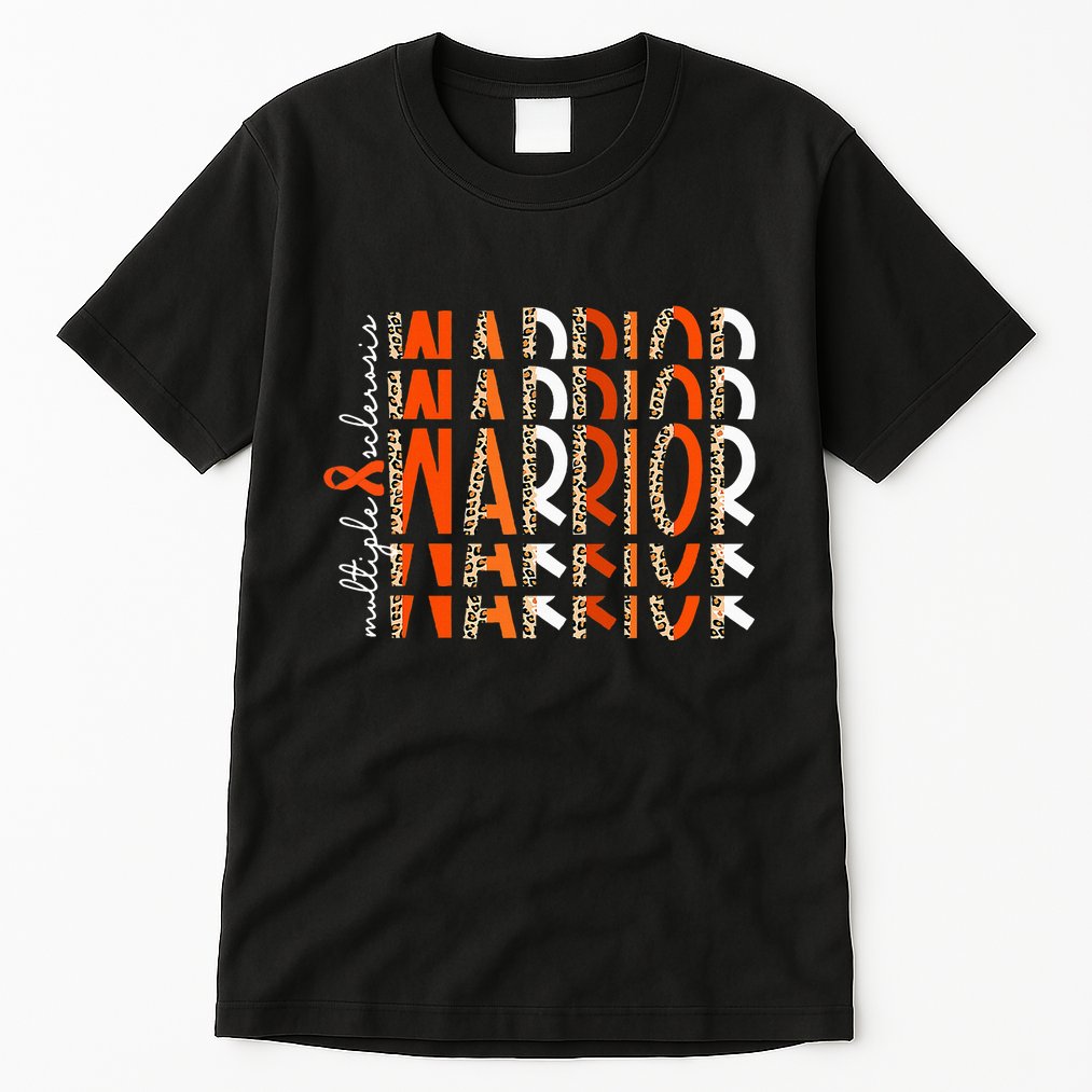 Ms Warrior Multiple Sclerosis Awareness Orange Ribbon Tall T-Shirt
