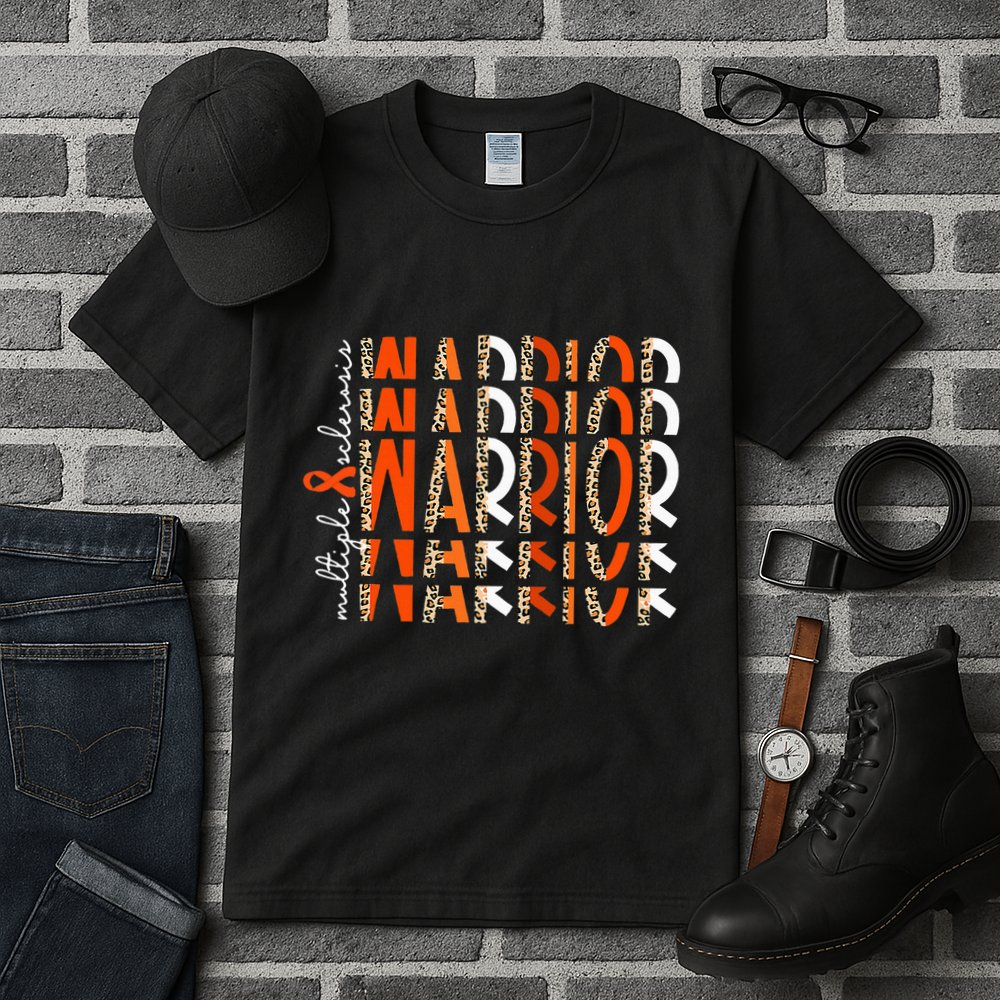 Ms Warrior Multiple Sclerosis Awareness Orange Ribbon Tall T-Shirt
