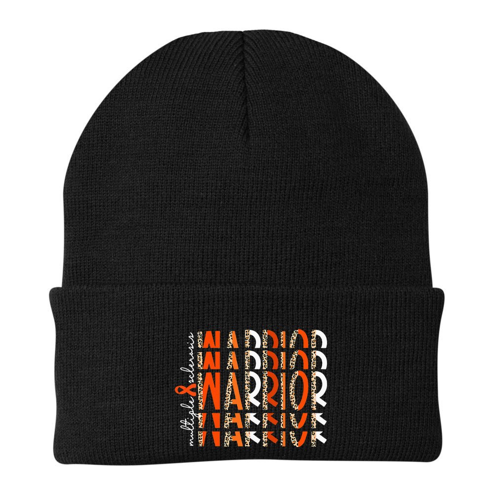 Ms Warrior Multiple Sclerosis Awareness Orange Ribbon Beanie
