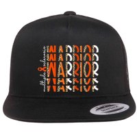 Ms Warrior Multiple Sclerosis Awareness Orange Ribbon Flat Bill Trucker Hat