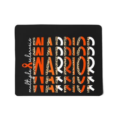 Ms Warrior Multiple Sclerosis Awareness Orange Ribbon Mousepad