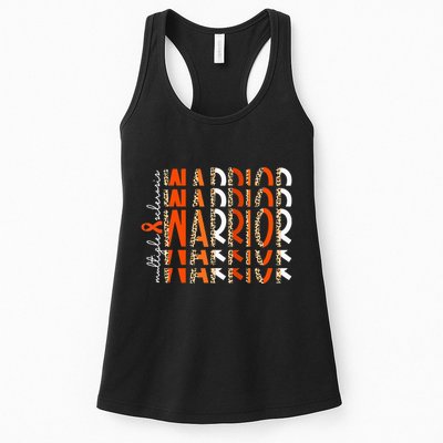 Ms Warrior Multiple Sclerosis Awareness Orange Ribbon Womens Tank Top