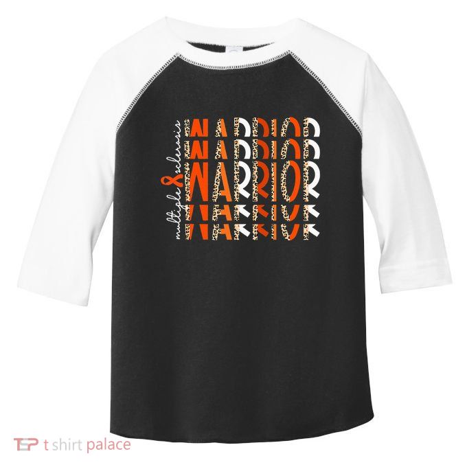 Ms Warrior Multiple Sclerosis Awareness Orange Ribbon Toddler Fine Jersey T-Shirt