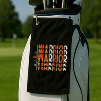 Ms Warrior Multiple Sclerosis Awareness Orange Ribbon Golf Towel