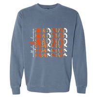 Ms Warrior Multiple Sclerosis Awareness Orange Ribbon Garment-Dyed Sweatshirt
