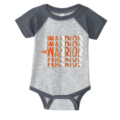 Ms Warrior Multiple Sclerosis Awareness Orange Ribbon Infant Baby Jersey Bodysuit