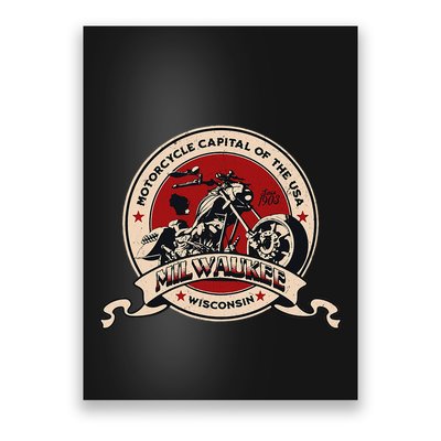 Milwaukee Wisconsin Motorcycle Capital Of The Usa Logo Poster