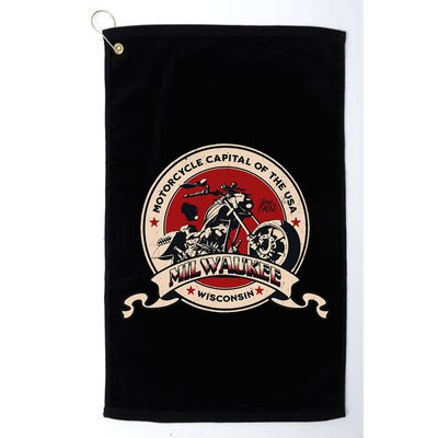 Milwaukee Wisconsin Motorcycle Capital Of The Usa Logo Golf Towel