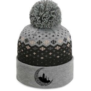 Mosque With Moon Religious Drawing The Baniff Cuffed Pom Beanie