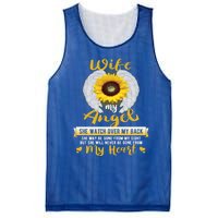 My Wife My Angel She Will Never Be Gone From My Heart Gift Mesh Reversible Basketball Jersey Tank