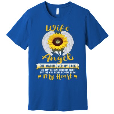 My Wife My Angel She Will Never Be Gone From My Heart Gift Premium T-Shirt