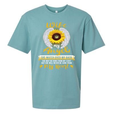 My Wife My Angel She Will Never Be Gone From My Heart Gift Sueded Cloud Jersey T-Shirt