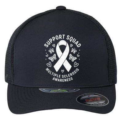 Ms Warrior Ms Support Squad For Multiple Sclerosis Awareness Flexfit Unipanel Trucker Cap