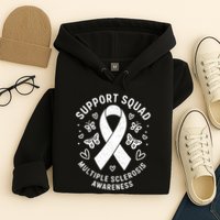 Ms Warrior Ms Support Squad For Multiple Sclerosis Awareness Hoodie