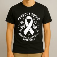 Ms Warrior Ms Support Squad For Multiple Sclerosis Awareness T-Shirt