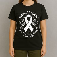 Ms Warrior Ms Support Squad For Multiple Sclerosis Awareness T-Shirt