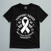 Ms Warrior Ms Support Squad For Multiple Sclerosis Awareness T-Shirt