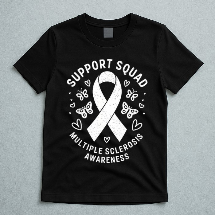 Ms Warrior Ms Support Squad For Multiple Sclerosis Awareness T-Shirt
