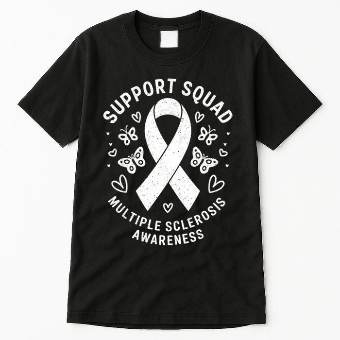 Ms Warrior Ms Support Squad For Multiple Sclerosis Awareness Tall T-Shirt