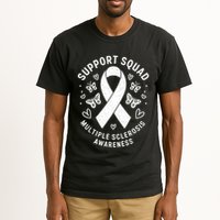 Ms Warrior Ms Support Squad For Multiple Sclerosis Awareness Tall T-Shirt