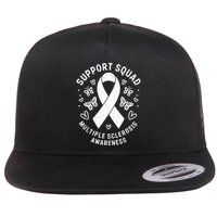 Ms Warrior Ms Support Squad For Multiple Sclerosis Awareness Flatbill Hat