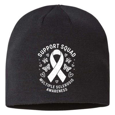 Ms Warrior Ms Support Squad For Multiple Sclerosis Awareness Sustainable Beanie