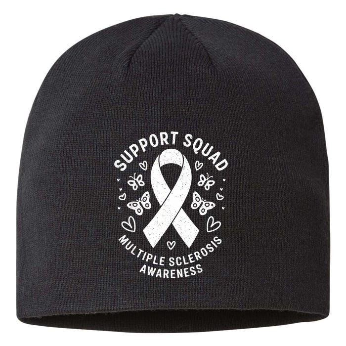 Ms Warrior Ms Support Squad For Multiple Sclerosis Awareness Sustainable Beanie