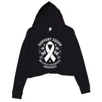Ms Warrior Ms Support Squad For Multiple Sclerosis Awareness Crop Fleece Hoodie
