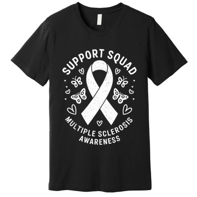 Ms Warrior Ms Support Squad For Multiple Sclerosis Awareness Premium T-Shirt