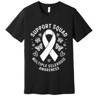 Ms Warrior Ms Support Squad For Multiple Sclerosis Awareness Premium T-Shirt