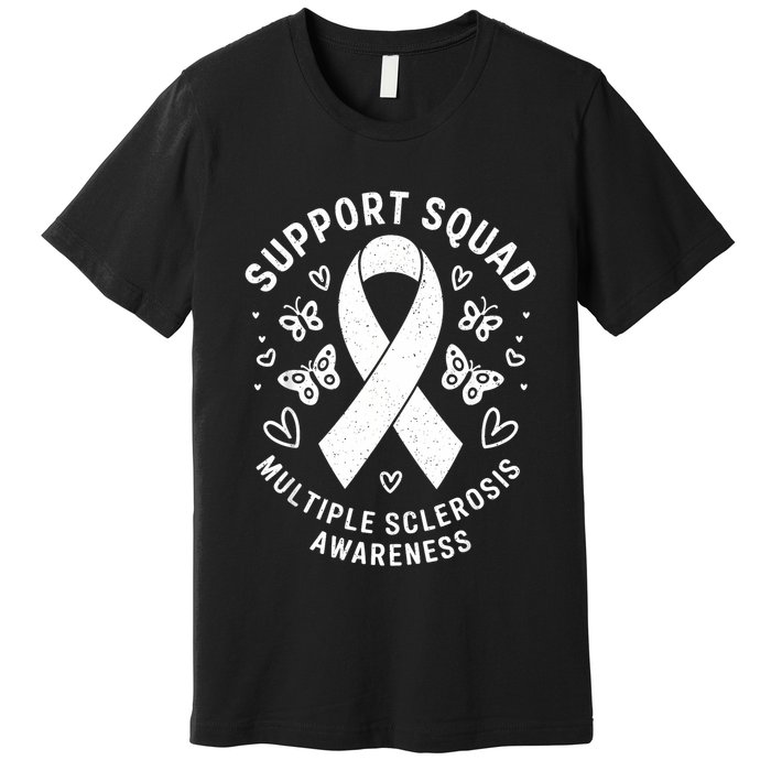 Ms Warrior Ms Support Squad For Multiple Sclerosis Awareness Premium T-Shirt