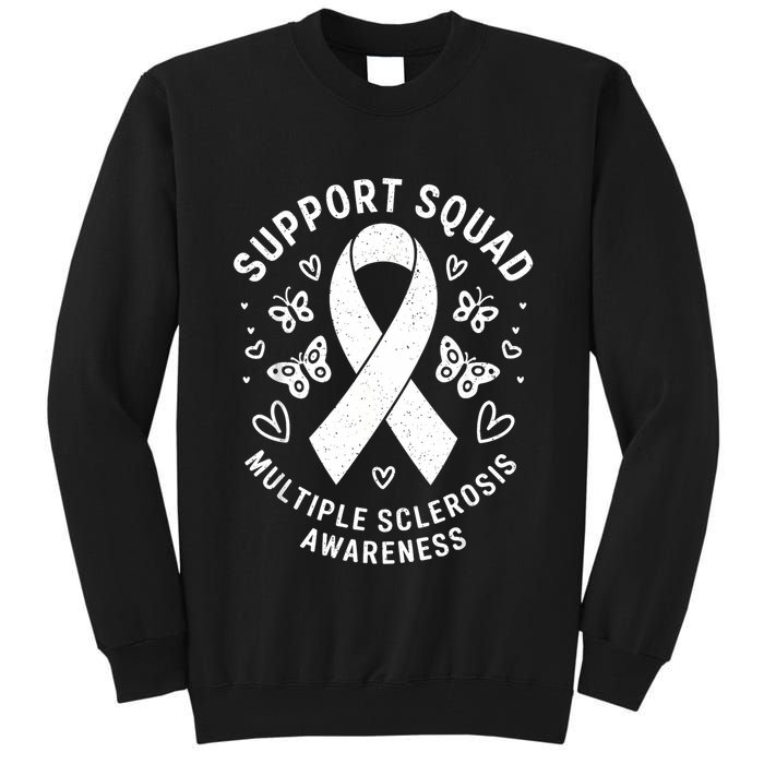Ms Warrior Ms Support Squad For Multiple Sclerosis Awareness Tall Sweatshirt