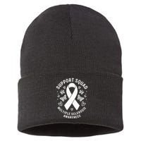Ms Warrior Ms Support Squad For Multiple Sclerosis Awareness Sustainable Knit Beanie