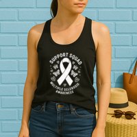 Ms Warrior Ms Support Squad For Multiple Sclerosis Awareness Womens Tank Top