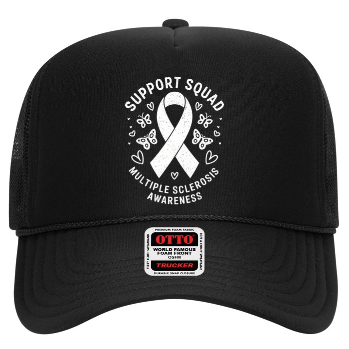 Ms Warrior Ms Support Squad For Multiple Sclerosis Awareness Trucker Hat