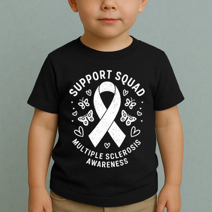 Ms Warrior Ms Support Squad For Multiple Sclerosis Awareness Toddler T-Shirt