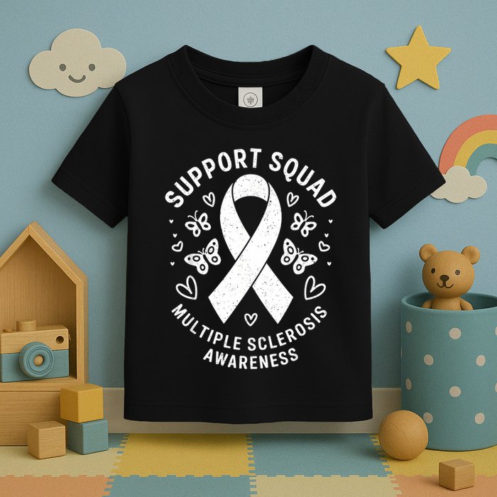 Ms Warrior Ms Support Squad For Multiple Sclerosis Awareness Toddler T-Shirt