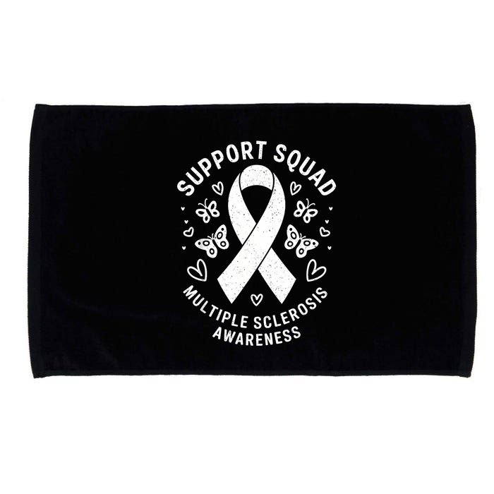 Ms Warrior Ms Support Squad For Multiple Sclerosis Awareness Microfiber Hand Towel