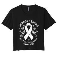 Ms Warrior Ms Support Squad For Multiple Sclerosis Awareness Crop Top