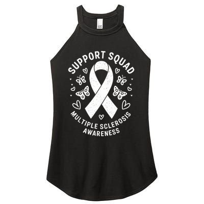 Ms Warrior Ms Support Squad For Multiple Sclerosis Awareness Women's Perfect Tri Rocker Tank